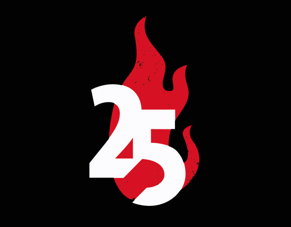 Nouhätä! 25 vuotta logo