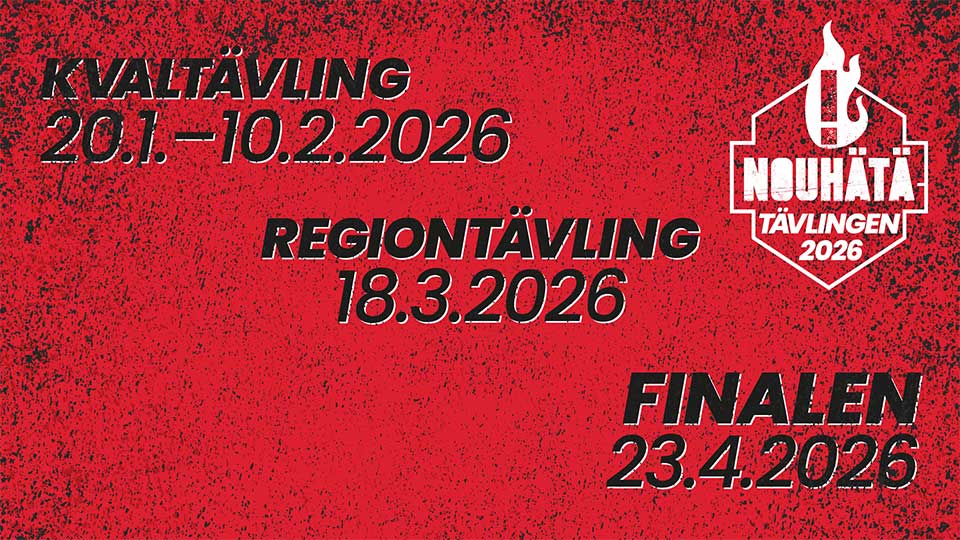Tidtabell för Nouhätä tävlingen 2026. Kvaltävling från 20. januari till 10. februari. Regiontävling 18. march. Finalen 23. april.
